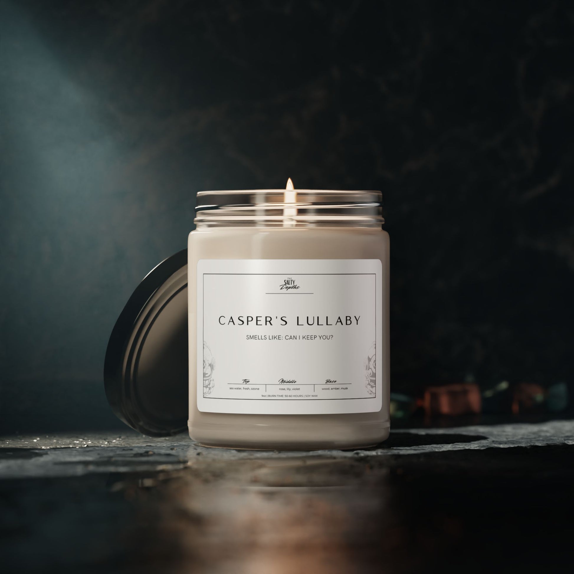 Shop local with The Salty Depths, premier Panama City Beach shopping local small business. Step into the ethereal charm of Friendship, Maine, with our 'Casper's Lullaby' candle, inspired by the beloved 1995 film Casper. Let the haunting beauty of Whipstaff Manor guide your senses through a nostalgic journey, blending coastal elegance with a touch of magic.