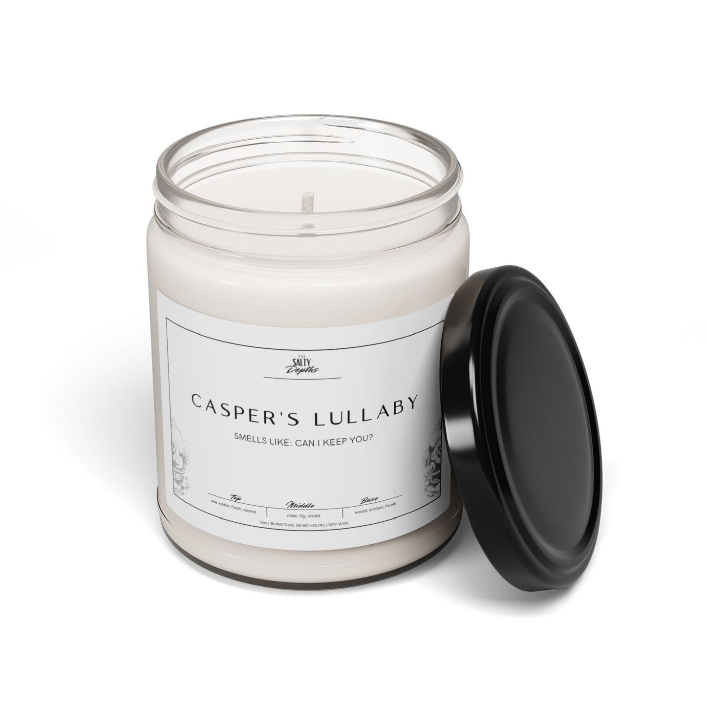 Shop local with The Salty Depths, premier Panama City Beach shopping local small business. Step into the ethereal charm of Friendship, Maine, with our 'Casper's Lullaby' candle, inspired by the beloved 1995 film Casper. Let the haunting beauty of Whipstaff Manor guide your senses through a nostalgic journey, blending coastal elegance with a touch of magic.