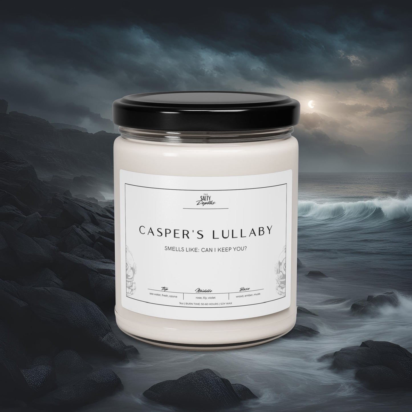 Shop local with The Salty Depths, premier Panama City Beach shopping local small business. Step into the ethereal charm of Friendship, Maine, with our 'Casper's Lullaby' candle, inspired by the beloved 1995 film Casper. Let the haunting beauty of Whipstaff Manor guide your senses through a nostalgic journey, blending coastal elegance with a touch of magic.