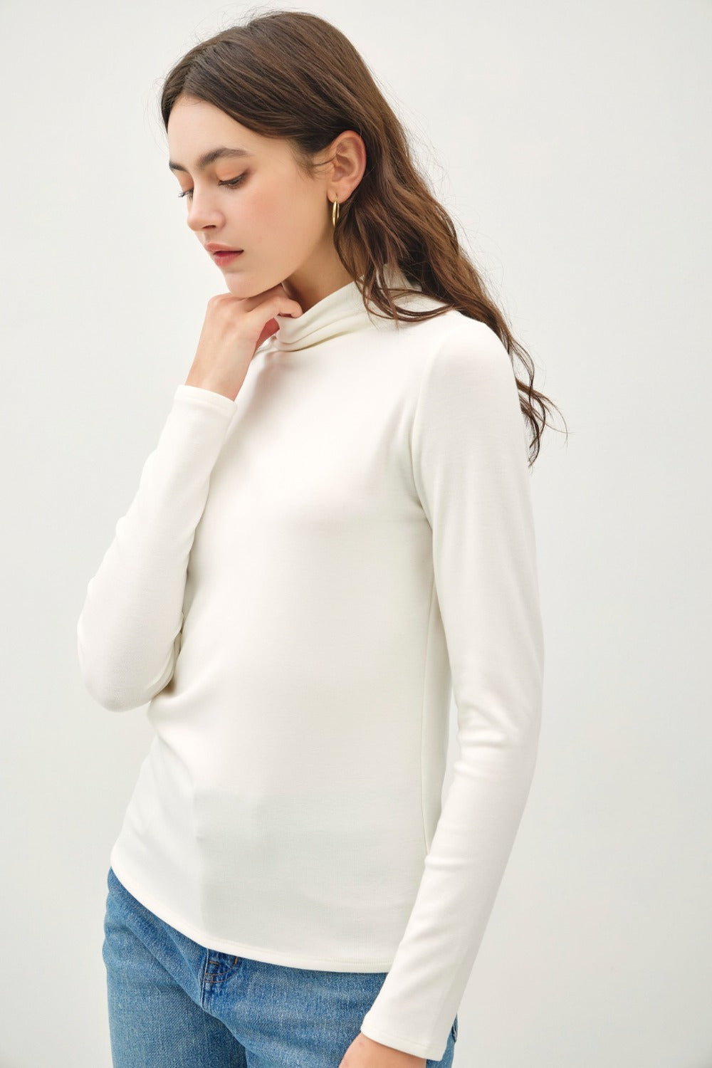 Be Cool Mock Neck Long Sleeve T-Shirt - The Salty Depths