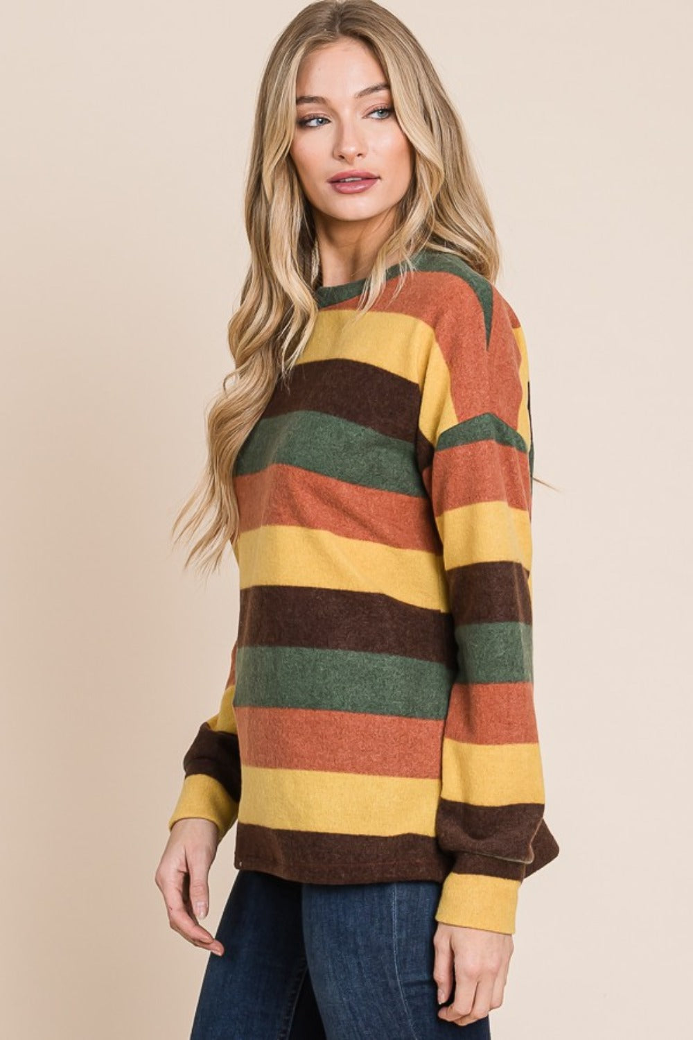 BOMBOM Multi-Color Striped Knit Top - The Salty Depths