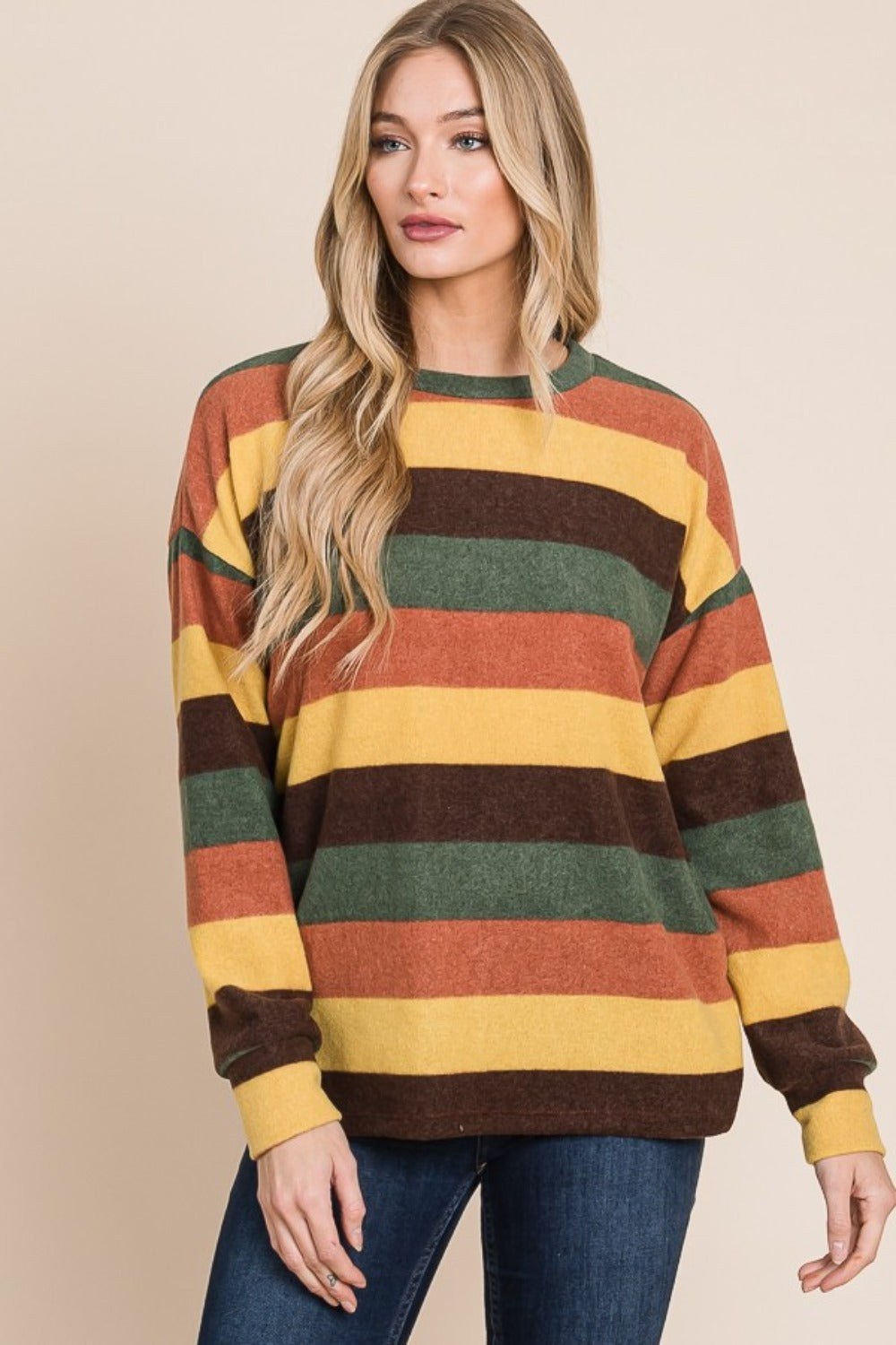 BOMBOM Multi-Color Striped Knit Top - The Salty Depths