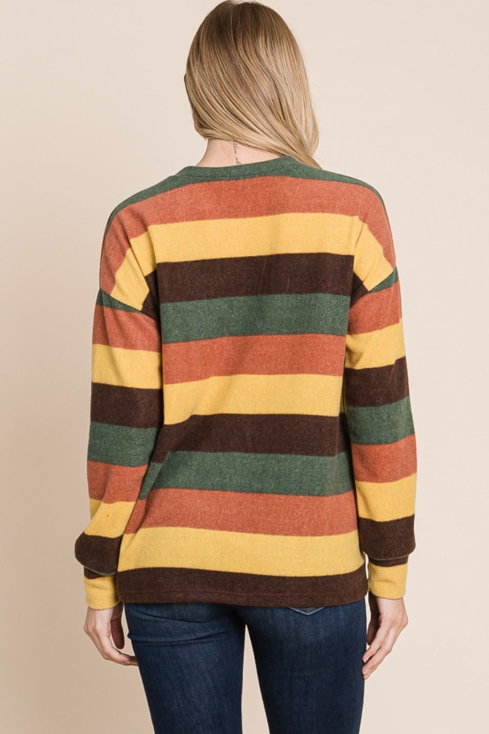 BOMBOM Multi-Color Striped Knit Top - The Salty Depths